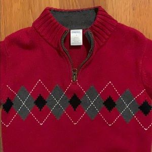Gymboree Argyle sweater Boys 1/4 zip-up